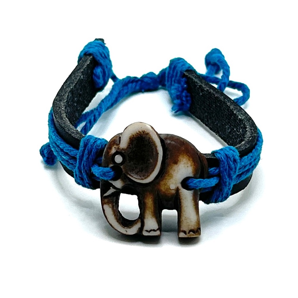 Leather Elephant Bracelet